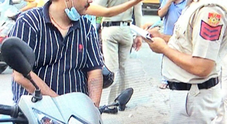 मास्क न लगाने पर करीब ढाई लाख लोगों के काटे चालान