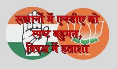 रूझानों में एनडीए को स्पष्ट बहुमत, विपक्ष में हताशा