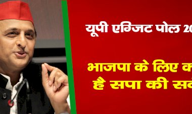 यूपी एग्जिट पोल 2022 : भाजपा के लिए क्या  है सपा की सर्वे,
