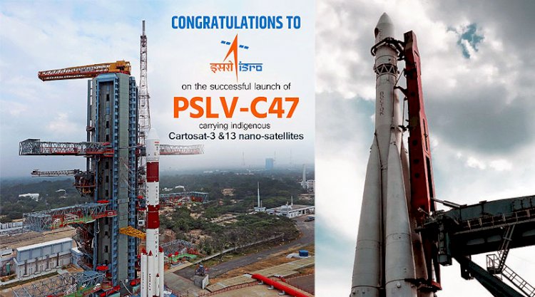 भारतीय वैज्ञानिकों ने अंरतिक्ष के क्षेत्र में रचा एक और इतिहास,चंद्रयान-2 के बाद तीसरी पीढ़ी के उन्नत भू-सर्वेक्षण उपग्रह काटोर्सैट-3 का किया सफल प्रक्षेपण 
